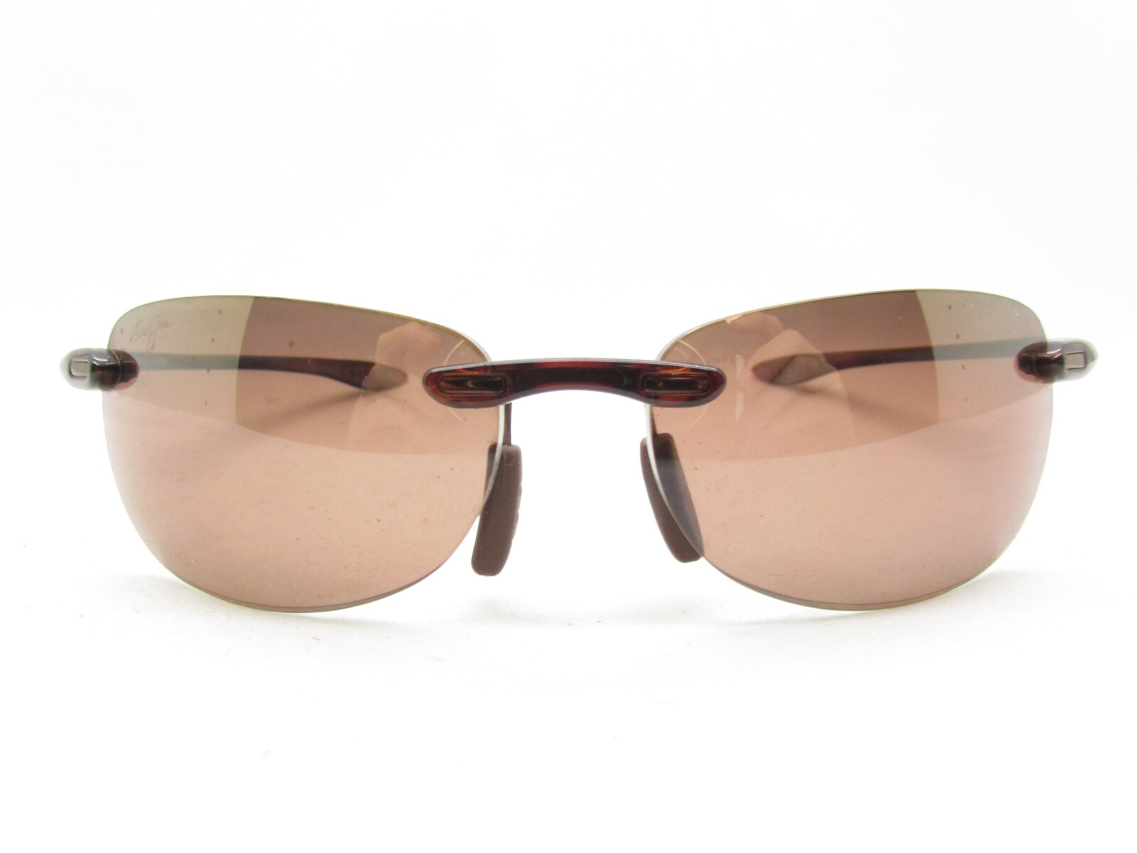 MAUI JIM SPORTS WRAP MJ40810 RIMLESS BROWN EYEGLASSES FRAMES JAPAN 58-155 115902
