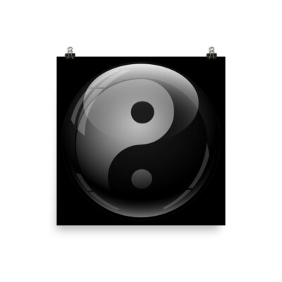 Yin Yang Symbol Tao Taijitu Yoga Peace Love Poster