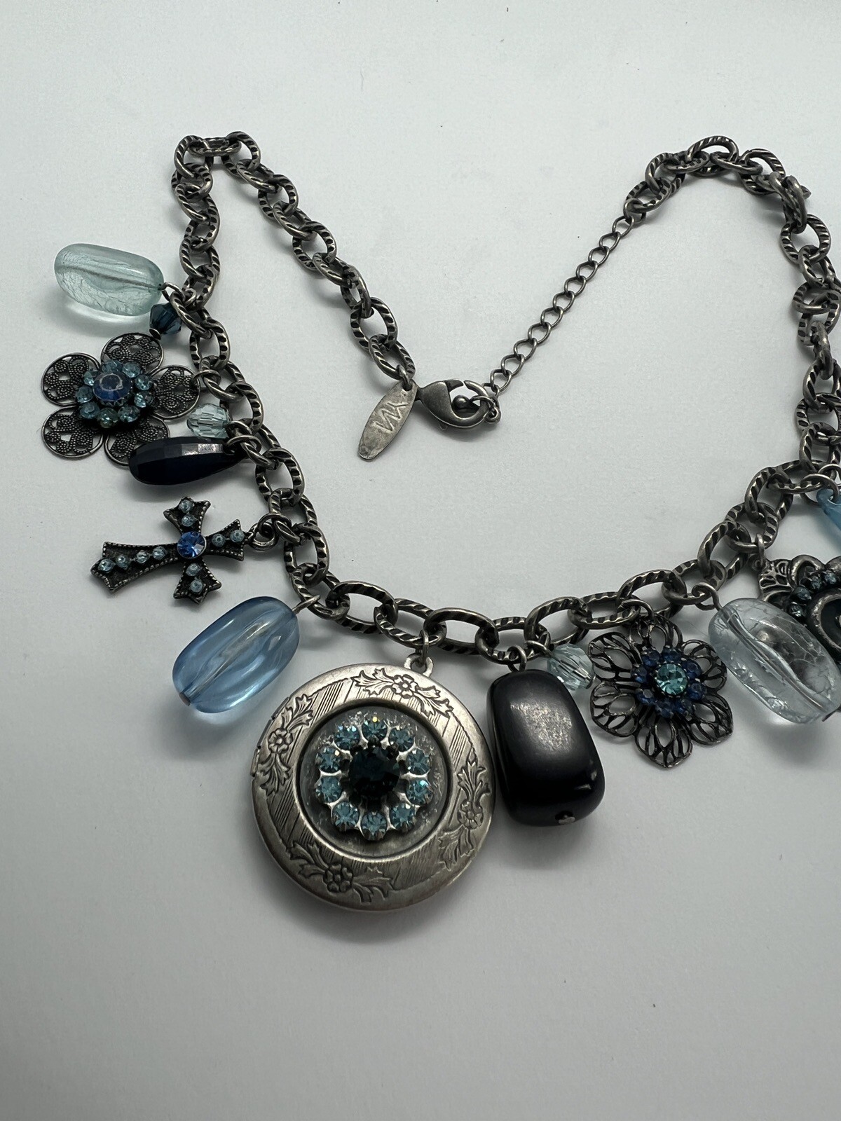 Stunning Thick Chained Charm Statement Necklace - image 3