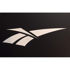 reebok logo white 6x3 car auto bumper sticker decal made in usa