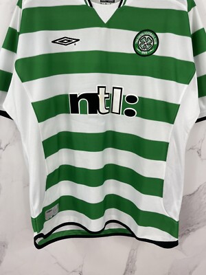 【希少】UMBRO Celtic FC ユニフォーム Lヴィンテージ Vintage Umbro Celtic FC Football Jersey 2001 - 2003 Season Home