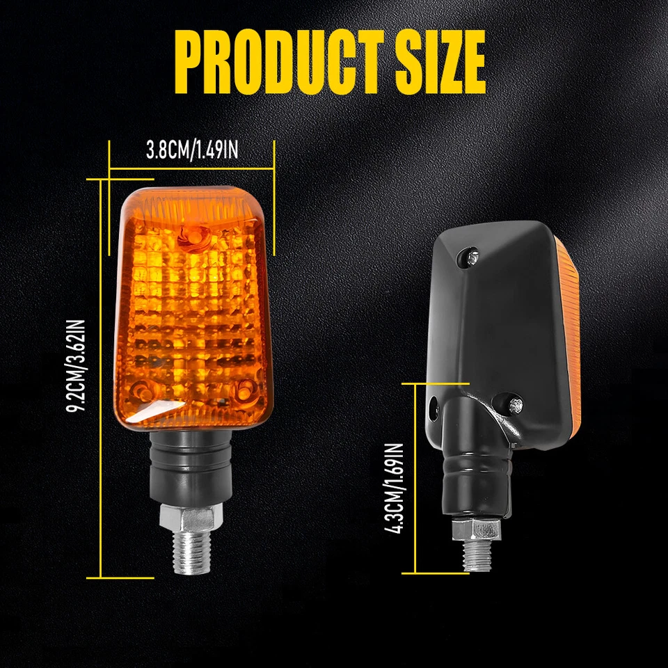 Juego de 4 luces de giro de señal ámbar negras para Suzuki Intruder Boulevard Volusia Foto 4 de 4