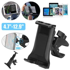 4.7-12.9" Tablet Phone Holder for Mic Stand Bike Treadmill Motorcycle iPad Mount
