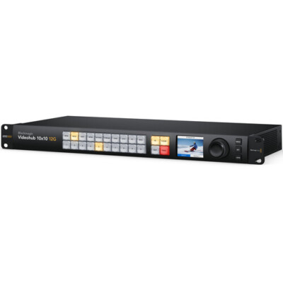 Blackmagic Design Videohub 10x10 12G Zero Latency Video Router - hdvparts
