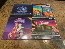 Lot of 4 Laserdiscs, Casper, Babe, Aristocrats, Winnie the Pooh