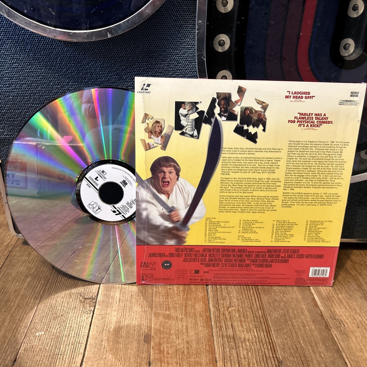 CHRIS FARLEY BEVERLY HILLS NINJA TRI STAR LASERDISC VIDEO MOVIE