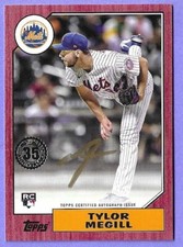 2022 Topps Series 2 35th Anniversary Foil  Taylor Megill GOLD AUTO  #18/25 *RARE