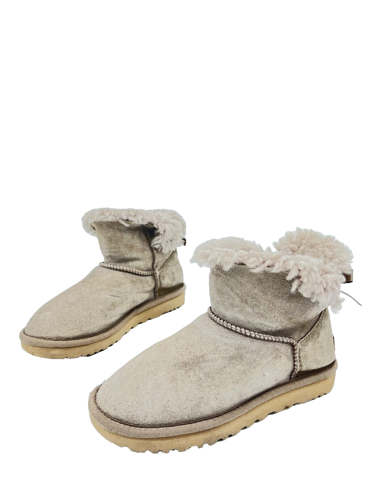 UGG Mini Bailey Bow II Botas Bajas Beige Para Mujeres T.38 US.7 UK.5