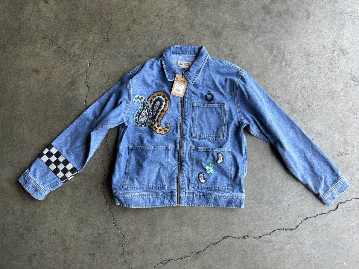 NWT Noma TD x Stussy Denim Zip Work Jacket sz Large Stone NWT Noma TD x Stussy Denim Zip Work Jacket sz Large Stone