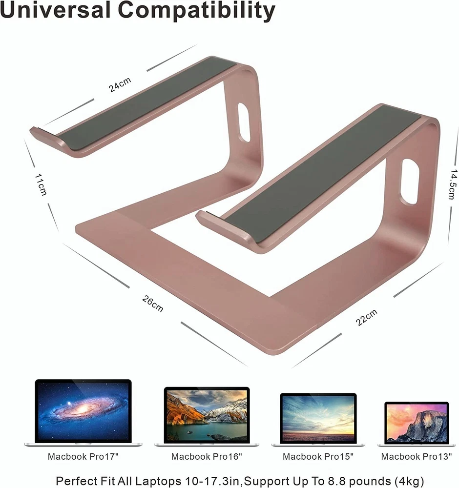 Laptop Stand, Ergonomic Aluminum Laptop Mount Computer Stand