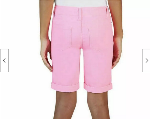 VIGOSS GIRLS BERMUDA SHORTS (PINK LEMONADE NEON PINK SMALL 7/8)NWT - Picture 2 of 2