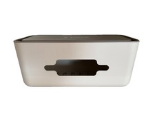 Orico White Rectangular Cable Management Organizer Box Phone Holder