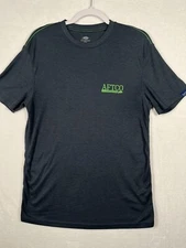 AFTCO T-Shirt Mens L 2-sided Gray/Blue with bright green graphic print Slim Fit