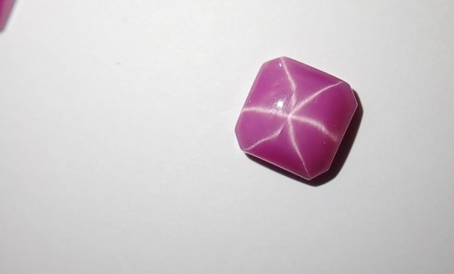 Opaque Star Ruby Square 9x9 mm Cabochon 6 Rayed Lab-created Stone 5 pcs Lot - Picture 8 of 12