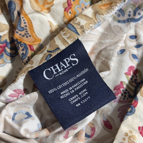 Chaps By Polo Ralph Lauren Marrakesh Tan Blue Twin Pillow Shams Set of 2 27"X19" - Picture 5 of 8