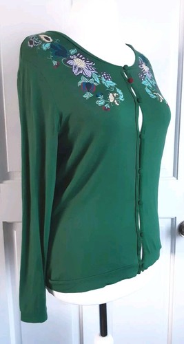 Joe Browns Green Button Top Floral Patterned Boho Hippy Peasant 14 - Picture 4 of 7