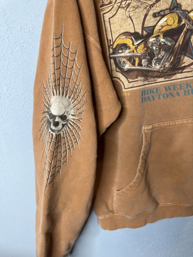 Vintage bike week, Daytona, beach hoodie, size small street wear skulls - Picture 4 of 8