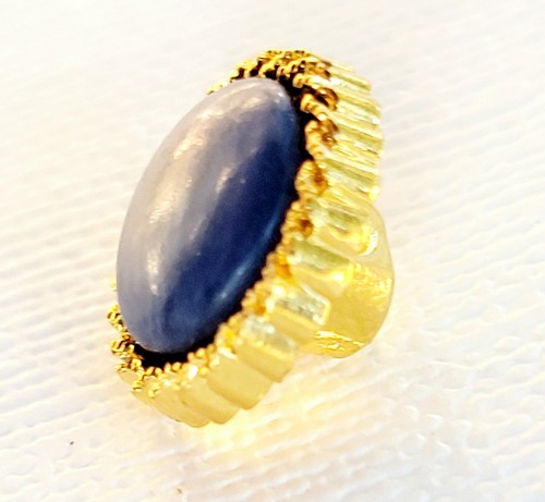 1986 Clouded Blue Gold Setting Shank Button The Collection by La Mode Neu 3/8" - Bild 6 von 11