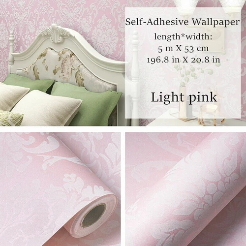5M Floral Wallpaper Sticker Self-Adhesive Non-woven Wall Paper Home Decor Modern - Bild 23 von 24