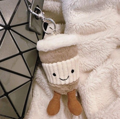 Jellycat Amuseable Coffee-To-Go Taschenanhänger Plüsch mit gratis Staubbeutel