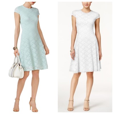 ALFANI   AQUA  SHORT  LACE  BEAUTIFUL  PARTY  COCKTAIL DRESS   Sz 10  NWT   $100