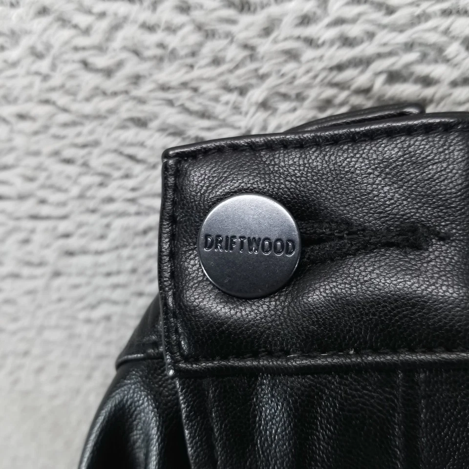 Pantalones Driftwood Mujer 32 Negro Farrah Floral Vegano Cuero Bordado Western Foto 3 de 4