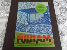 Fulham v Liverpool League (Milk) Cup 3rd Round 2nd Replay Programme 29/11/83