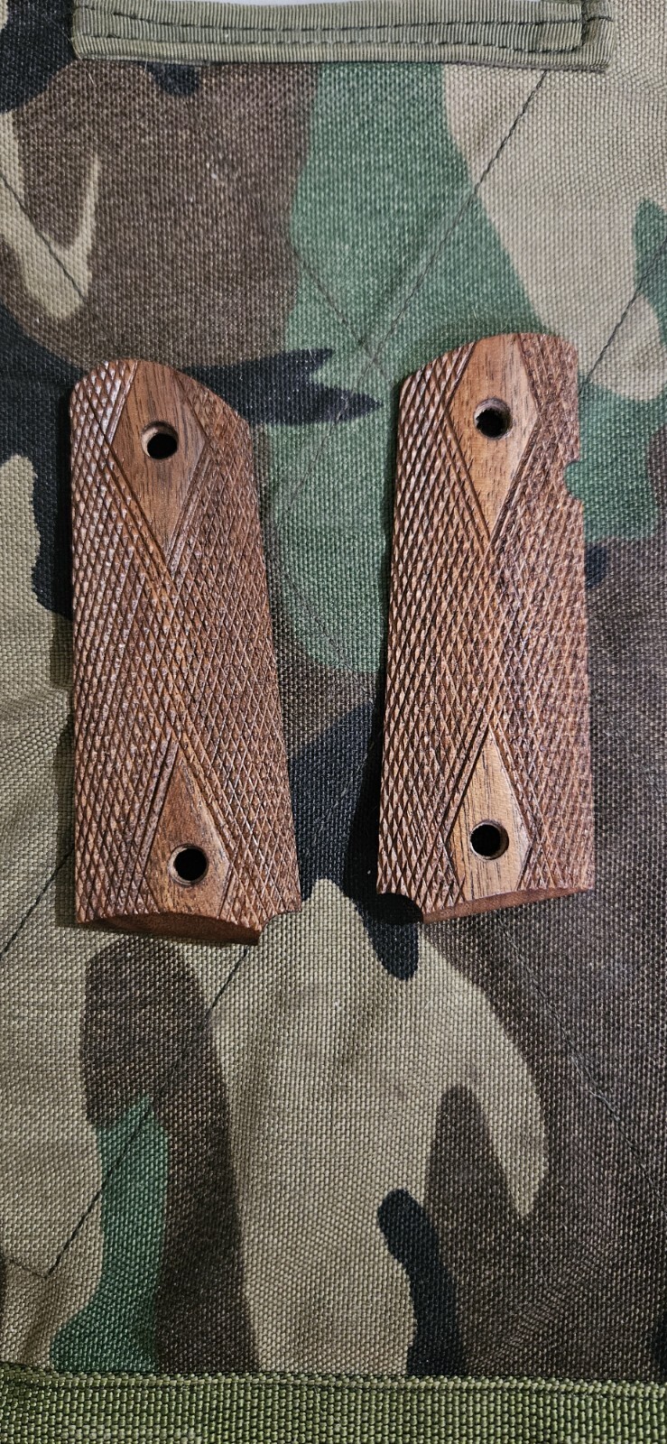 Checkered Walnut 1911 Grips