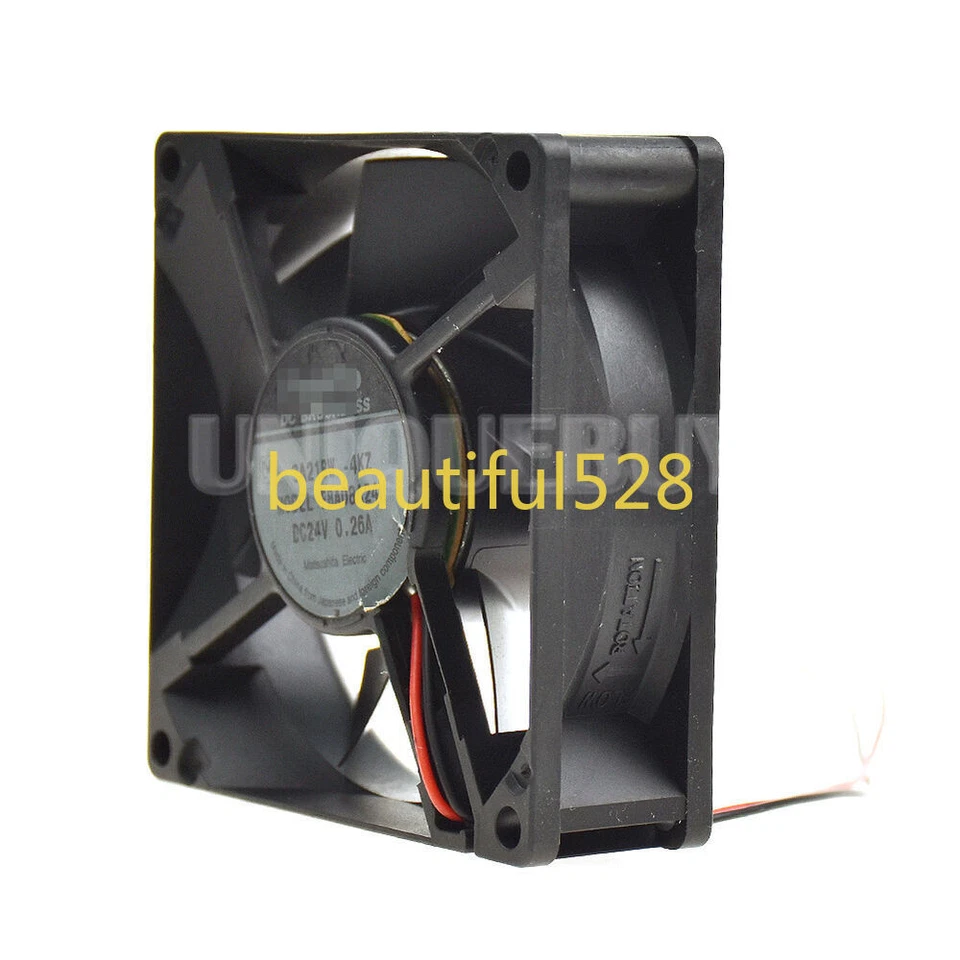 Inverter Cooling Fan FBA08A24H for Panaflo 24V 0.26A Fluid Bearing 80*25mm 2Pin - Image 3 of 4