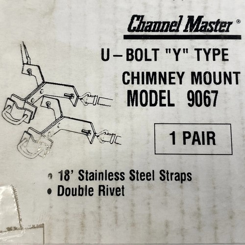 Channel Master 9067 U-Boly Y Type Chimney Antenna Mount -New- Free Shipping - Zdjęcie 2 z 4