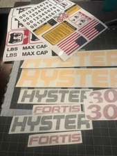 Hyster Fortis 30  Hyster Forklift decal set with Safety decal kit 