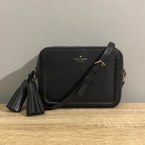 Kate Spade Arla Orchard Street Black Leather Crossbody Bag