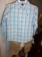NAUTICA BOYS 2PC PANTS  SHIRT OUTFIT MSRP 59