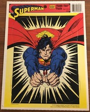 DC Comics 8230 Vintage 1995 SUPERMAN Golden Books Frame Tray Puzzle