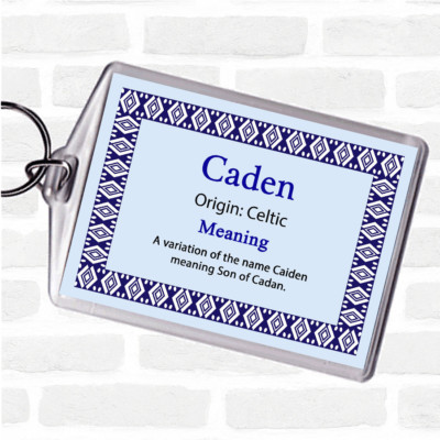 Caden Name Bedeutung Taschenanhänger Schlüsselanhänger Schlüsselring blau