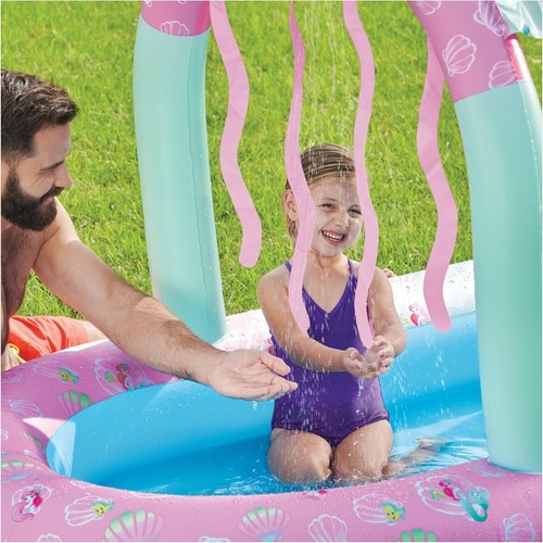 Swimways Disney Princess Ariel Water Castle Deluxe Inflatable Pool, above Gro... - Picture 4 of 5