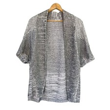 Dex Pink Grey Cardigan Sweater Open Front Oversized Casual Everyday