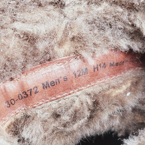 HS Track Mens Leather Boots Lace Up Shearling Lining 12 M - Picture 5 of 13