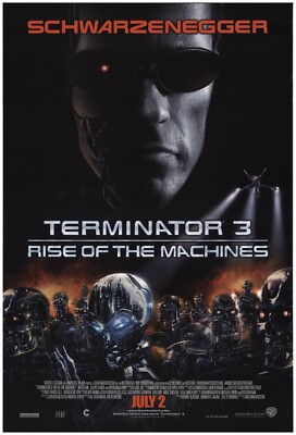 TERMINATOR 3 RISE OF THE MACHINES MOVIE POSTER DS 27x40  SCHWARZENEGGER
