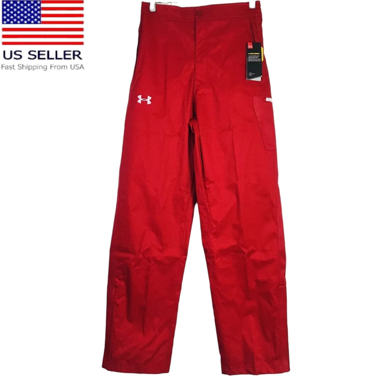 Under Armour Men Storm Cold Gear Red Infrared Snow Pants Size Medium new