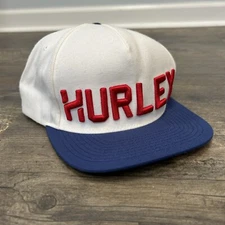Hurley Snapback Hat Cap Wool Blend Red White Blue The Classics Yupoong