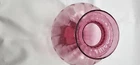 7" fenton cranberry glass vase with swirls no chips or cracks mid century