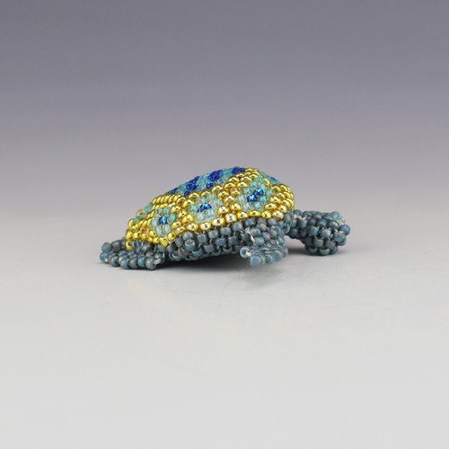 TORTUGA CON CUENTAS NATIVA AMERICANA ZUNI DE FARLAN QUETAWKI - Imagen 1 de 6