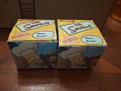 2 Vintage Simpsons Talking Digital Wrist Watch Homer Burger King 2002 Qik Ship