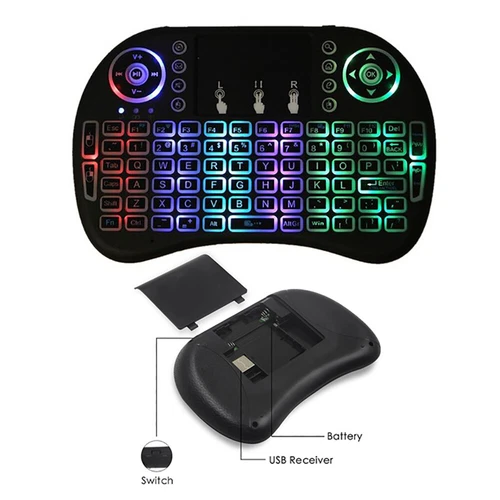 Mini Wireless Remote Keyboard for Smart TV Android Box i8 2.4GHz with Touchpad - Picture 17 of 18