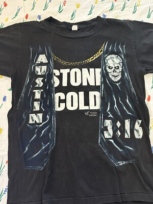 #ad Vintage 1998 Stone Cold Shirt wwf steve austin wwe the rock undertaker wcw ecw $149.00
