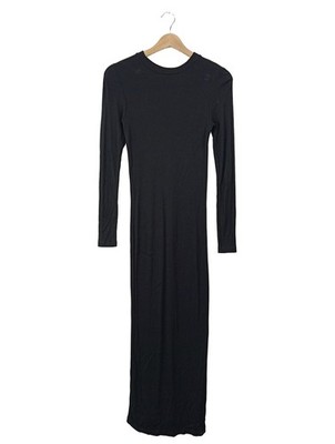 LOST & FOUND Langarmkleid Damen Kleid Gr. DE 40 schwarz Casual-Look