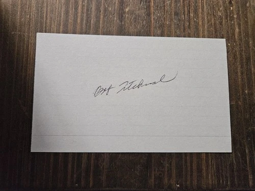 1940s BOB TITCHENAL WASHINGTON REDSKINS Signed Auto 3x5 Index Card