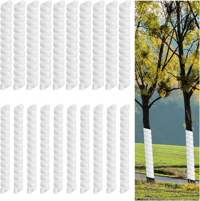 Wesiti 20 Pcs Tree Wraps Plastic Spiral Trunk Wrap Bark Tube Protectors to Prote