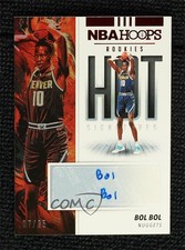 2019 Panini NBA Hoops Hot Signatures Rookies Red 7/25 Bol Bol #HR-BOL Auto 1v3